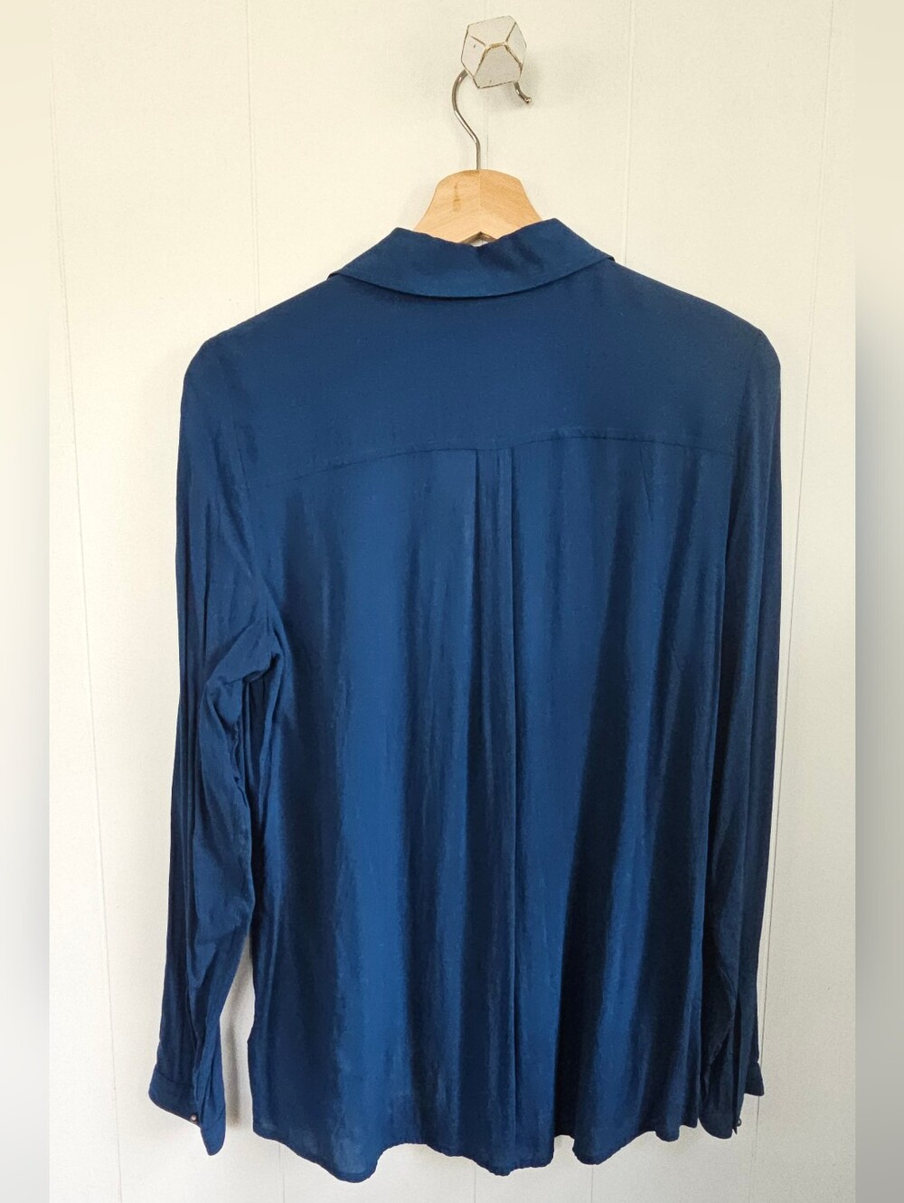 EXPRESS Ruffled Tuxedo Style Shirt - Picture 2 of 7